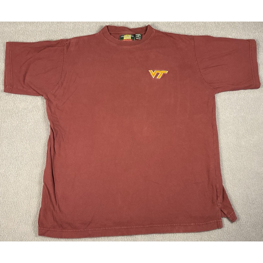 VTG Virginia Tech Hokies Embroidered T-shirt Men's XL